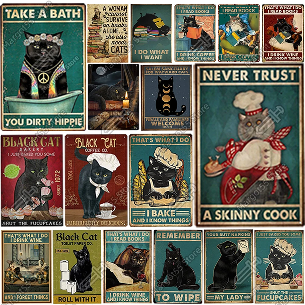 Retro Metal Poster Cat Tin Sign Cat Series Decoration Bar club Home Cafe Personality Mural Creative Vintage Painting Metal Plate
Retro Metal Poster Cat Tin Sign Cat Series Decoration Bar club Home Cafe Personality Mural Creative Vintage Painting Metal Plate