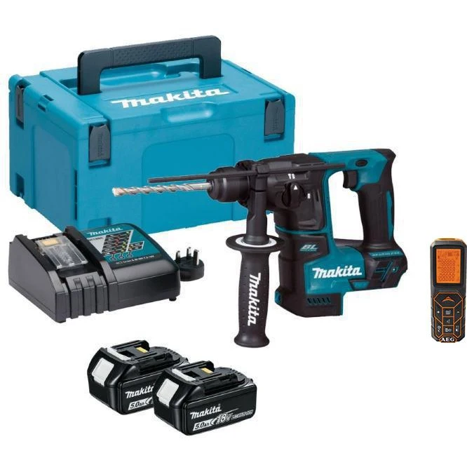 Набор: Перфоратор MAKITA DHR171RTJ+Дальномер AEG LMG50|Электрические молотки| |