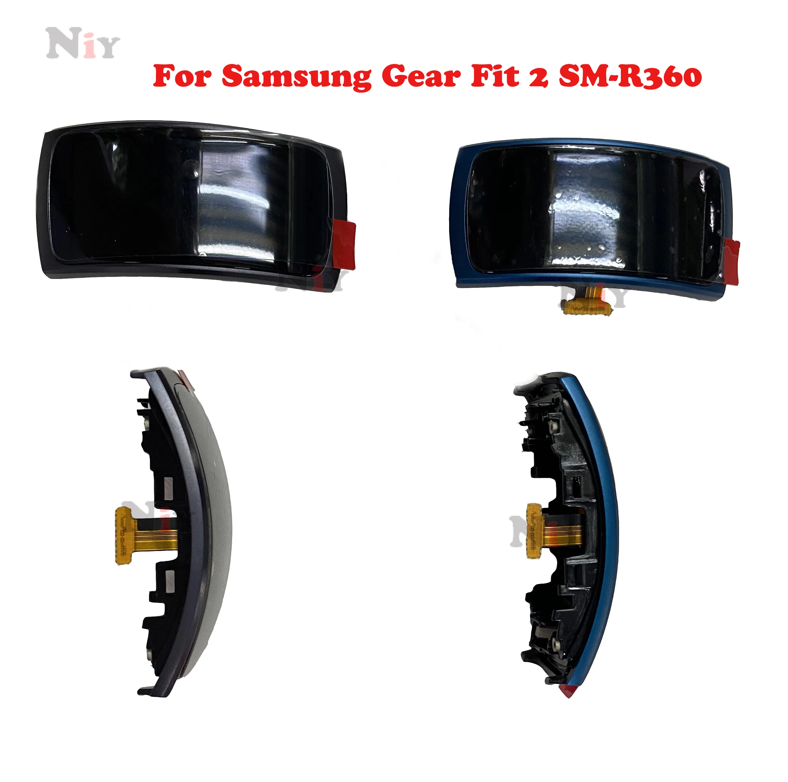 Подходит для оригинального Samsung Gear Fit 2 SM R360 Синий ЖК экран и фотография|Сенсорные