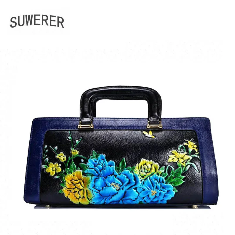 SUWERER Women Totes bag Women Genuine Leather bag fashion Flowers real cowhide leather shoulder bag women luxury handbags women
SUWERER Women Totes bag Women Genuine Leather bag fashion Flowers real cowhide leather shoulder bag women luxury handbags women