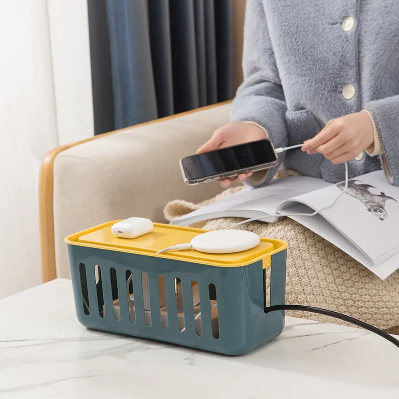 Multifunctional Power Cord Storage Box Plastic Desktop Storage Box Household Goods Cable Organizer
Multifunctional Power Cord Storage Box Plastic Desktop Storage Box Household Goods Cable Organizer