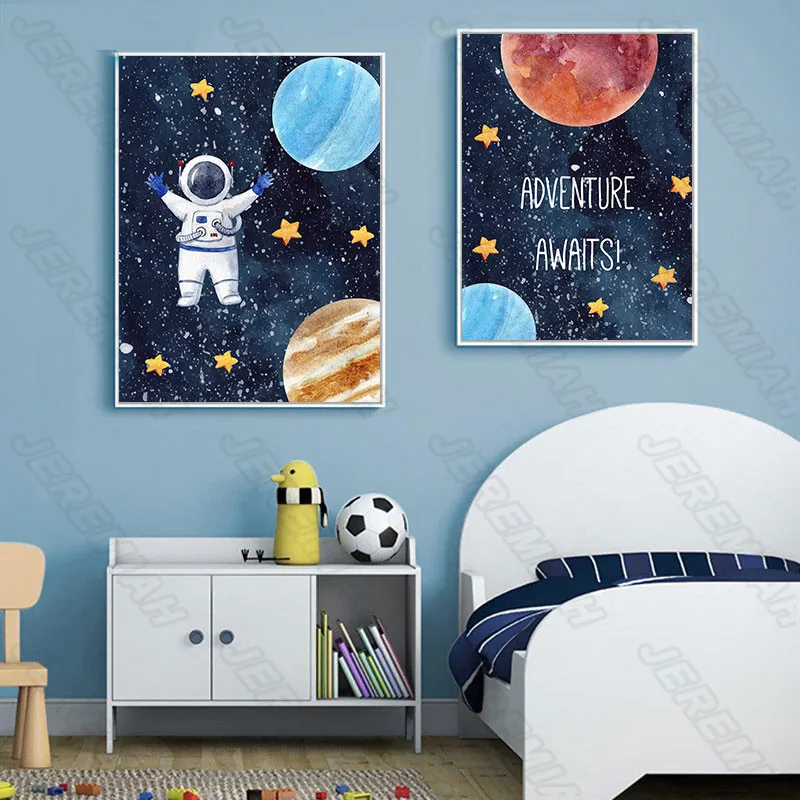 Starry Sky Satellite Astronaut Cartoon Poster Nordic Style Wall Art Canvas Print Painting Modern Children Bedroom Decoration 
Starry Sky Satellite Astronaut Cartoon Poster Nordic Style Wall Art Canvas Print Painting Modern Children Bedroom Decoration