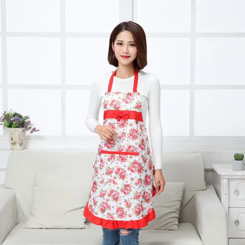 Rose lace apron Korean creative promotional gifts waist custom LOGO adult gowns | Aprons