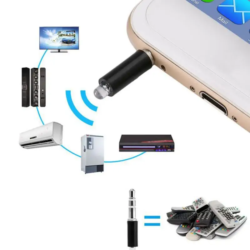 1pcs Universal 3.5mm Mobile Phone Smart Infrared IR Remote Control Jack For IOS/ Android Mini Intelligent Remote Control Plug
1pcs Universal 3.5mm Mobile Phone Smart Infrared IR Remote Control Jack For IOS/ Android Mini Intelligent Remote Control Plug