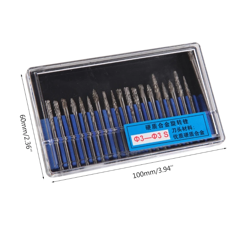 20 Pcs Electric Drill Tungsten Steel Grinding Head Tungsten Carbide Burrs Sets Mini Drill Diamond Burs Material Hard
20 Pcs Electric Drill Tungsten Steel Grinding Head Tungsten Carbide Burrs Sets Mini Drill Diamond Burs Material Hard