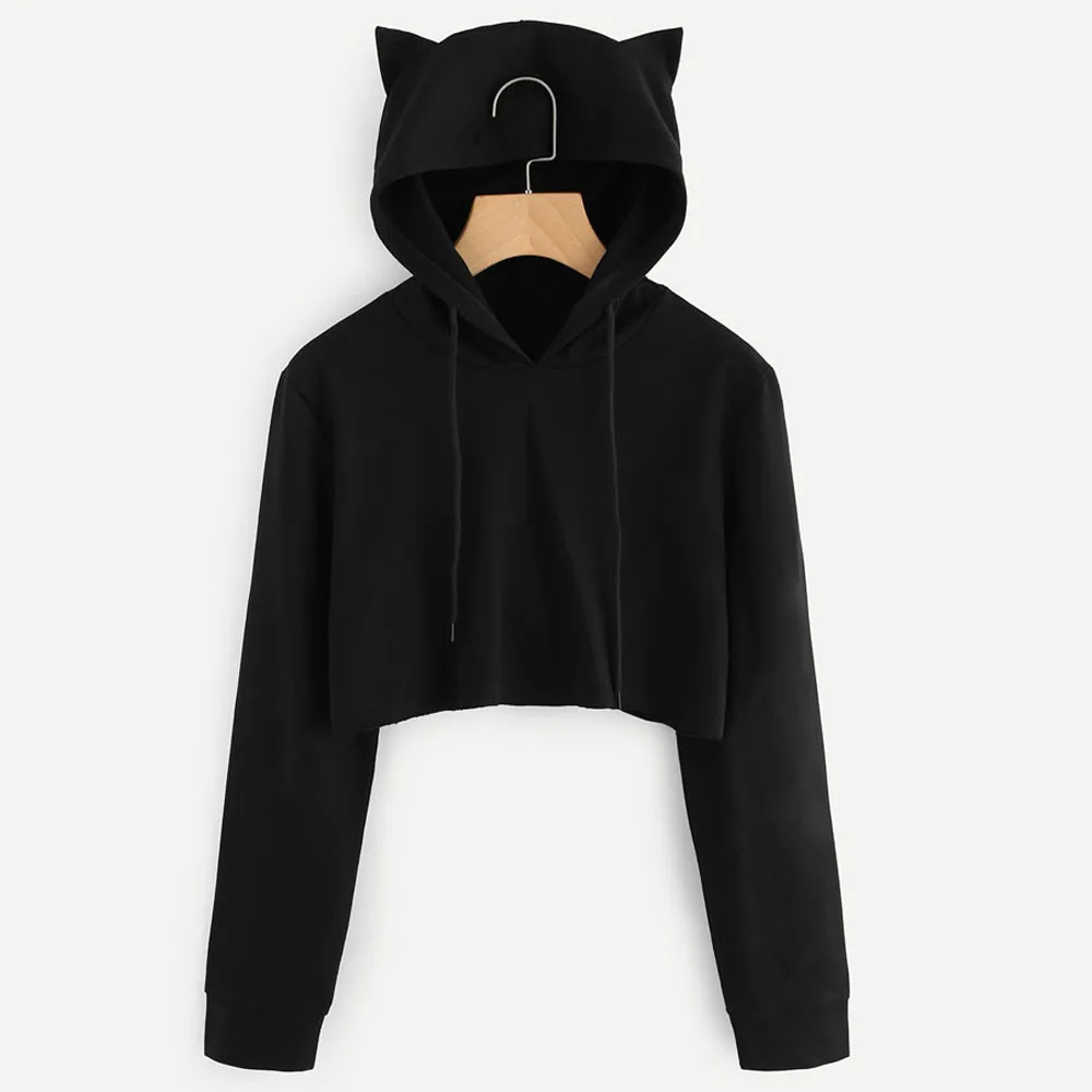 Crop Top Winter Cat Ear Anime Hoodie Pullovers Women Autumn Long Sleeve Black Short Sweatshirt Ladies Hoodies Casual
Crop Top Winter Cat Ear Anime Hoodie Pullovers Women Autumn Long Sleeve Black Short Sweatshirt Ladies Hoodies Casual