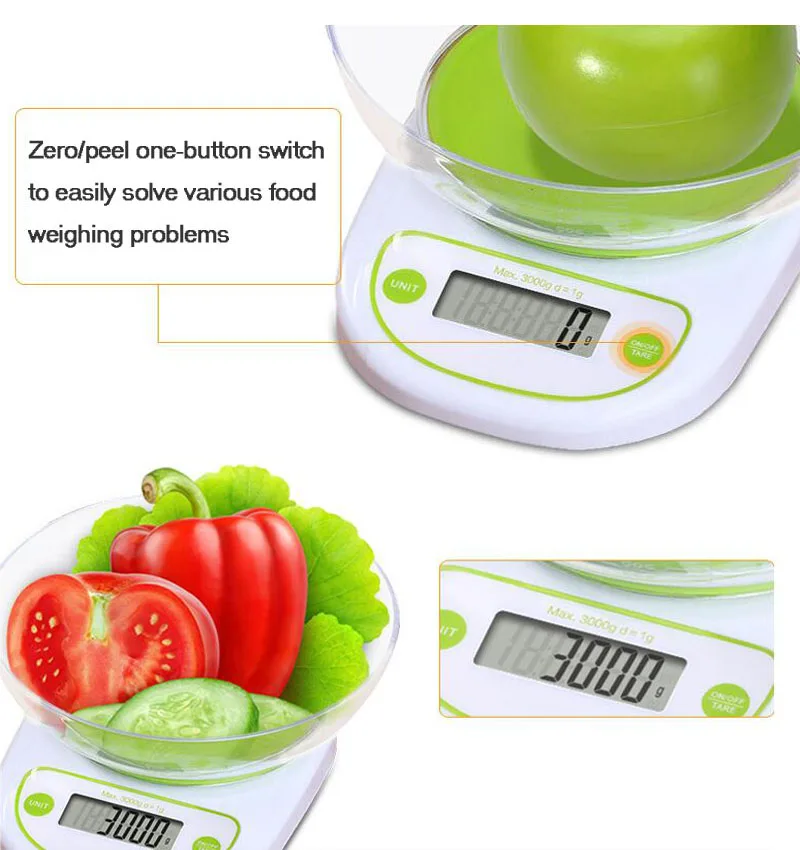 3kg/2g Digital Kitchen Scale Portable Home Kitchen Electronic Scale Food Cooking Scale Baking Weighing Balance Electronic Scale
3kg/2g Digital Kitchen Scale Portable Home Kitchen Electronic Scale Food Cooking Scale Baking Weighing Balance Electronic Scale