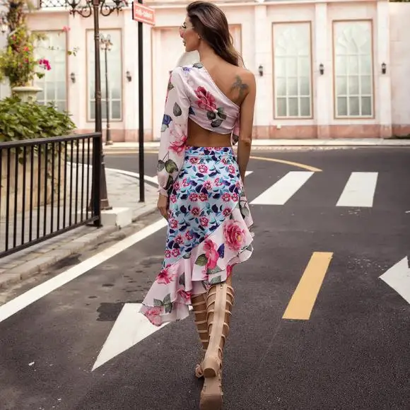 Chiffon Printed Ruffle Skirt Female Spring 2021 New Casual Slim Irregular Dress Suit
Chiffon Printed Ruffle Skirt Female Spring 2021 New Casual Slim Irregular Dress Suit