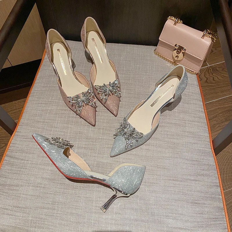 668-30 High Heels Crystal Butterfly Knot Female Spring and Summer 2021 New Style Charm Diamond Buckle Fairy Hollow Shoes
668-30 High Heels Crystal Butterfly Knot Female Spring and Summer 2021 New Style Charm Diamond Buckle Fairy Hollow Shoes