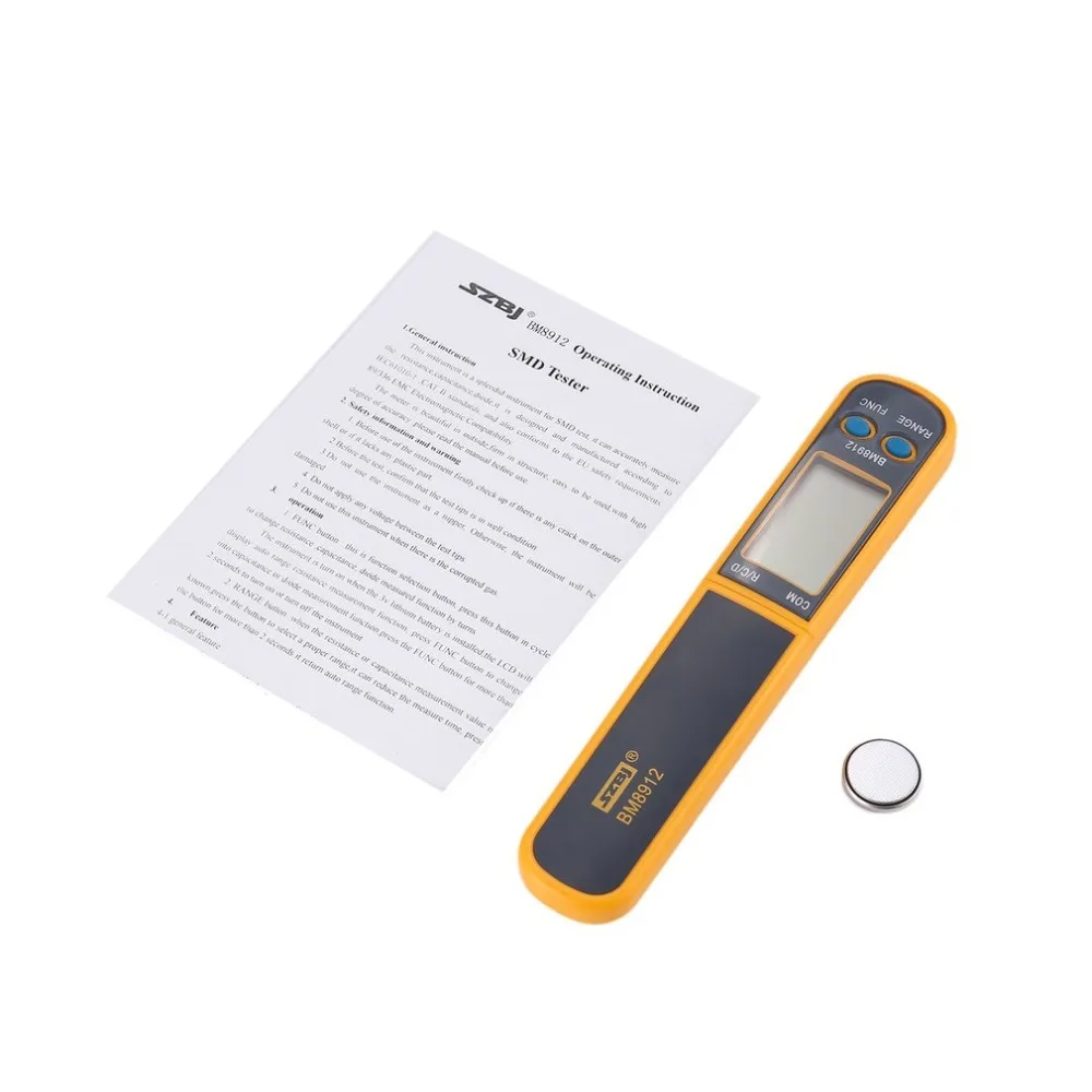 Смарт тестер BM8912 SMD измеритель сопротивления диодный цифровой мультиметр мини