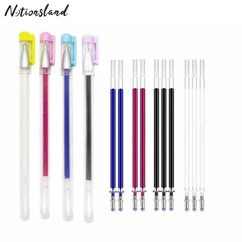 Heat Erasable Fabric Marking Pens with 10 Refills for Quilting Sewing and Dressmaking 4 Colors Heat Erase Pens of Fabrics
Heat Erasable Fabric Marking Pens with 10 Refills for Quilting Sewing and Dressmaking 4 Colors Heat Erase Pens of Fabrics