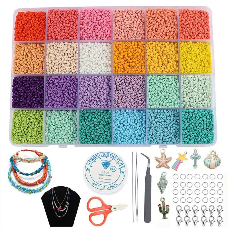 Glass Seed Beads Kit Charms Crystal Spacer Beads For Jewelry Making Supplies DIY Earring Bracelet Necklace Accessories Set
Glass Seed Beads Kit Charms Crystal Spacer Beads For Jewelry Making Supplies DIY Earring Bracelet Necklace Accessories Set