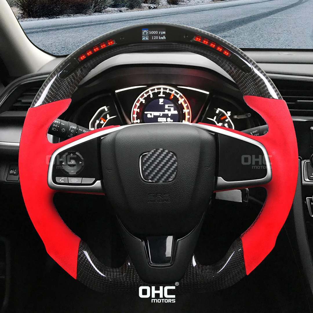 Real Carbon Fiber LED Steering Wheel compatible for Honda FC Si Type - R FK7 FK8
Real Carbon Fiber LED Steering Wheel compatible for Honda FC Si Type - R FK7 FK8