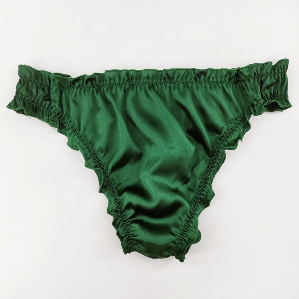 Men Solid Color100% Silk Briefs Sexy Flouncing Panties Bikini Underwear Knickers Breathable Underpants Erotic Lingerie
Men Solid Color100% Silk Briefs Sexy Flouncing Panties Bikini Underwear Knickers Breathable Underpants Erotic Lingerie