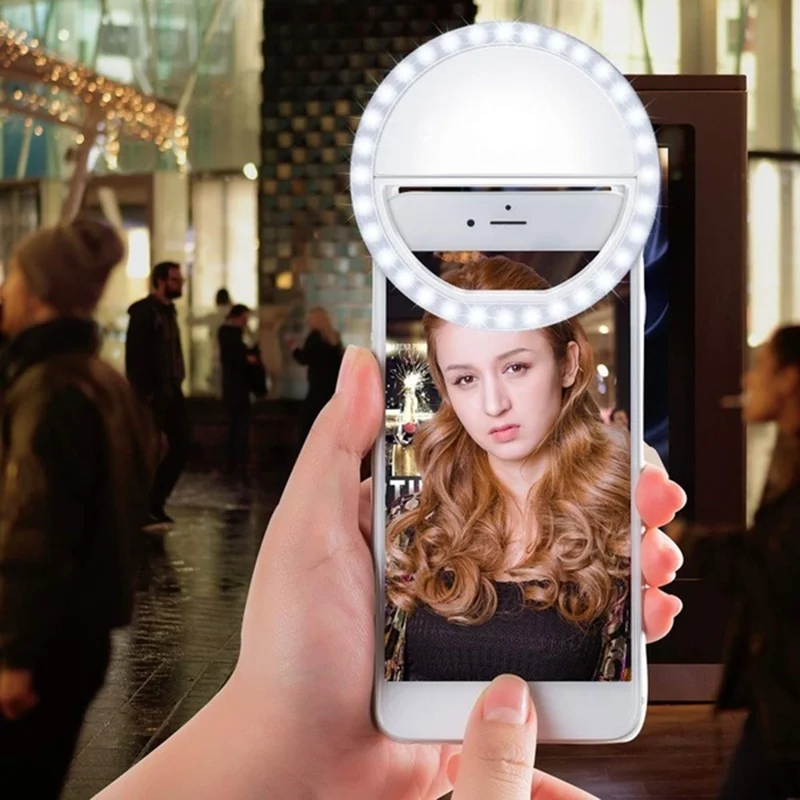 36LED Selfie Ring Light Makeup For iPhone Xiaomi Samsung Huawei Portable Flash Camera Phone Case Cover Photography | Лампы и освещение