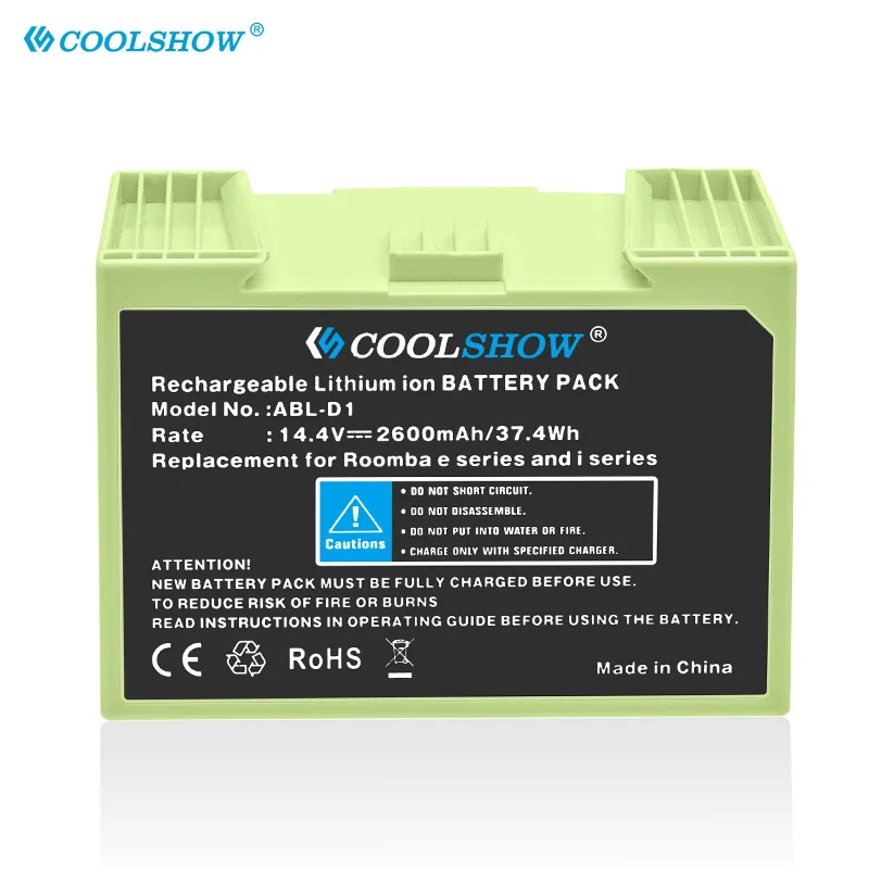 2600mah Lithium Battery for Irobot Roomba Rechargeable Battery for Irobot Roomba I7 I7+ E5 7150 7550 E5150 E5152 ABLD1 Batteries
2600mah Lithium Battery for Irobot Roomba Rechargeable Battery for Irobot Roomba I7 I7+ E5 7150 7550 E5150 E5152 ABLD1 Batteries