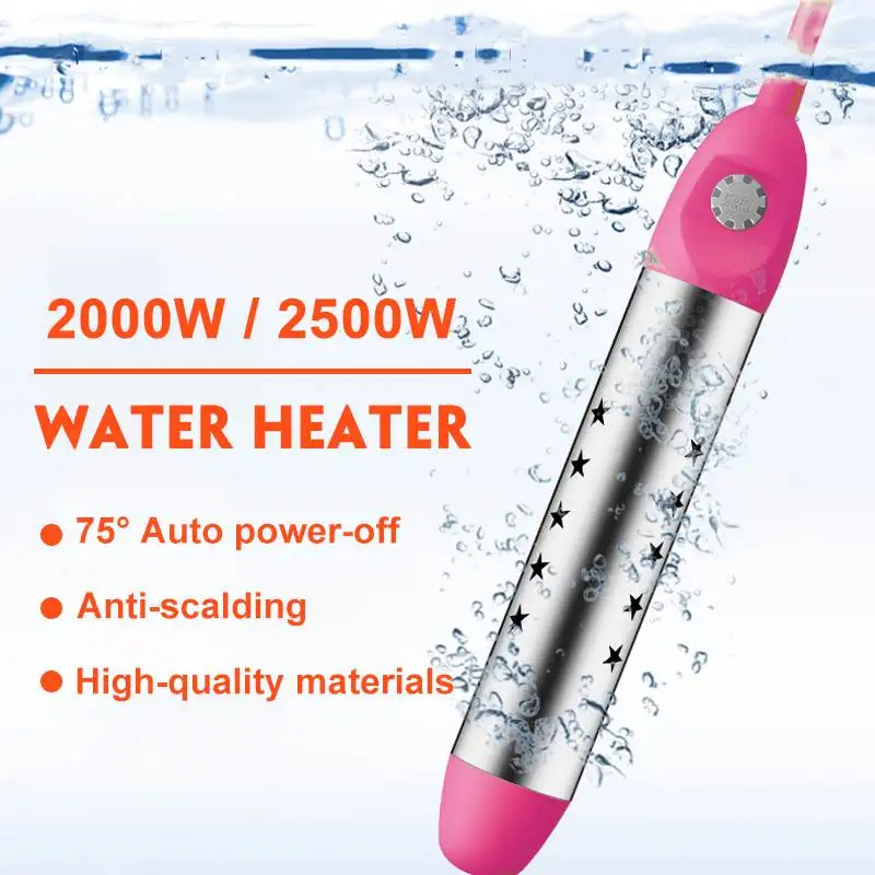 Портативный электрический водонагреватель 2000 Вт/2500 Вт С погружным элементом, для ванной, бассейна, с автоматическим отключением питания 
Портативный электрический водонагреватель 2000 Вт/2500 Вт С погружным элементом, для ванной, бассейна, с автоматическим отключением питания