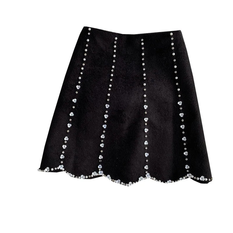2020 New Autumn And Winter High Waist Slim Solid Color Bag Hip Beaded A-line Skirt Diamond Short Skirt Skirt
2020 New Autumn And Winter High Waist Slim Solid Color Bag Hip Beaded A-line Skirt Diamond Short Skirt Skirt