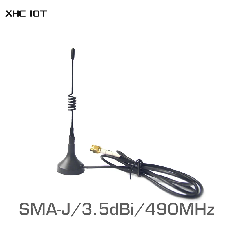 

2Pcs 490MHz uhf Wifi Antenna High Gain 1M Extension Cable Magnet Base 490M TX490-XP-100 SMA Male Sucker Antennas For Rf Module