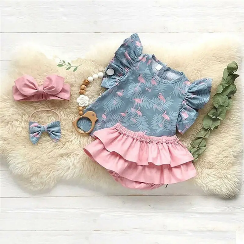Summer Fashion 3PCS Toddler Newborn Baby Girl Clothes Short Sleeve Flower Tops Ruffle Shorts Headband Outfits Clothes 0-24M
Summer Fashion 3PCS Toddler Newborn Baby Girl Clothes Short Sleeve Flower Tops Ruffle Shorts Headband Outfits Clothes 0-24M