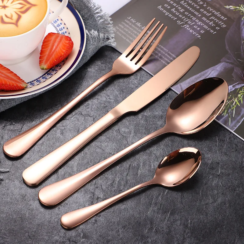 Color Cutlery Steak Knife Fork Coffee Spoon Teaspoon 1010 Series High-grade Dessert Fork Spoon Stainless Steel Dinnerware Set
Color Cutlery Steak Knife Fork Coffee Spoon Teaspoon 1010 Series High-grade Dessert Fork Spoon Stainless Steel Dinnerware Set