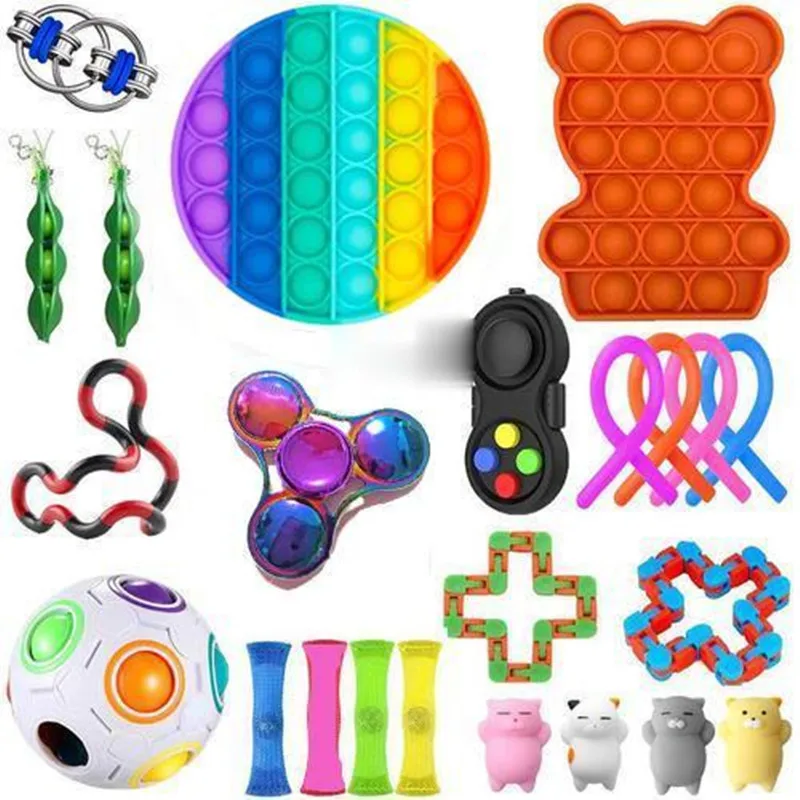 Dropshipping Fidget Toys 20/23/24/27PCS Pack Sensory Toy Set Antistress Relief Autism Anxiety Anti Stress Bubble for Kids Adults
Dropshipping Fidget Toys 20/23/24/27PCS Pack Sensory Toy Set Antistress Relief Autism Anxiety Anti Stress Bubble for Kids Adults