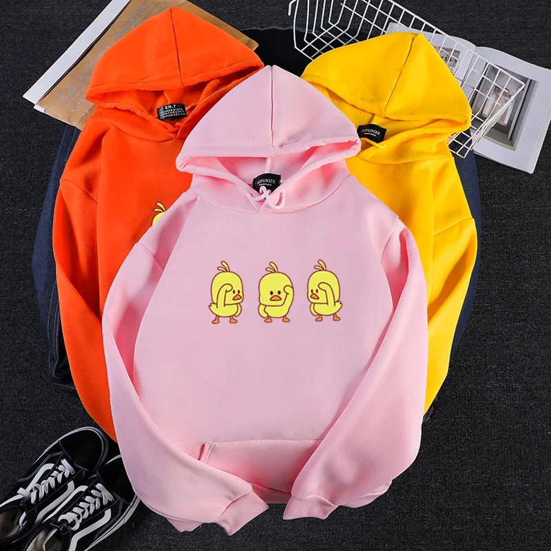 New Harajuku Style Japan Korean Loose Sweatshirt Kawaii Cartoons Three Little Yellow Ducks Print Pattern Fleece Women Hoodies
New Harajuku Style Japan Korean Loose Sweatshirt Kawaii Cartoons Three Little Yellow Ducks Print Pattern Fleece Women Hoodies