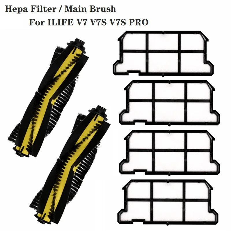 Фильтр НЕРА + основная щетка для ILIFE V7 V7s V7s PRO 
Фильтр НЕРА + основная щетка для ILIFE V7 V7s V7s PRO