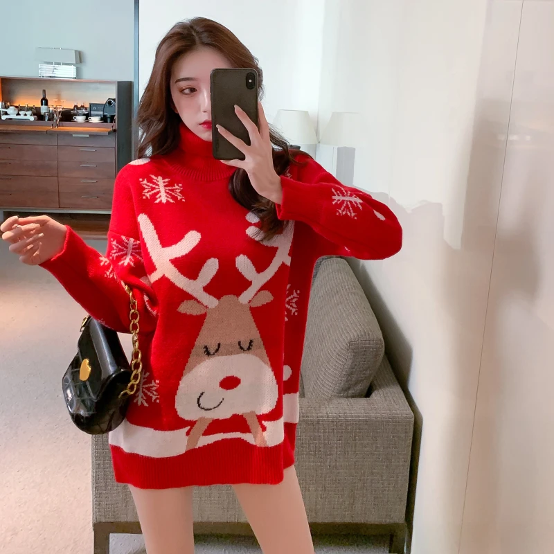 Christmas Women Lazy Wind Autumn And Winter 2020 New Loose Korean Versatile Sweater
Christmas Women Lazy Wind Autumn And Winter 2020 New Loose Korean Versatile Sweater
