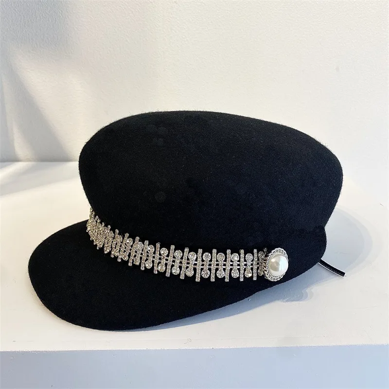 Ms Grace In The Fall And Winter Of Aristocratic Wind Diamond Chain Cloth Cap Felt Hat Senior Feeling Restoring Ancient Ways Is F
Ms Grace In The Fall And Winter Of Aristocratic Wind Diamond Chain Cloth Cap Felt Hat Senior Feeling Restoring Ancient Ways Is F