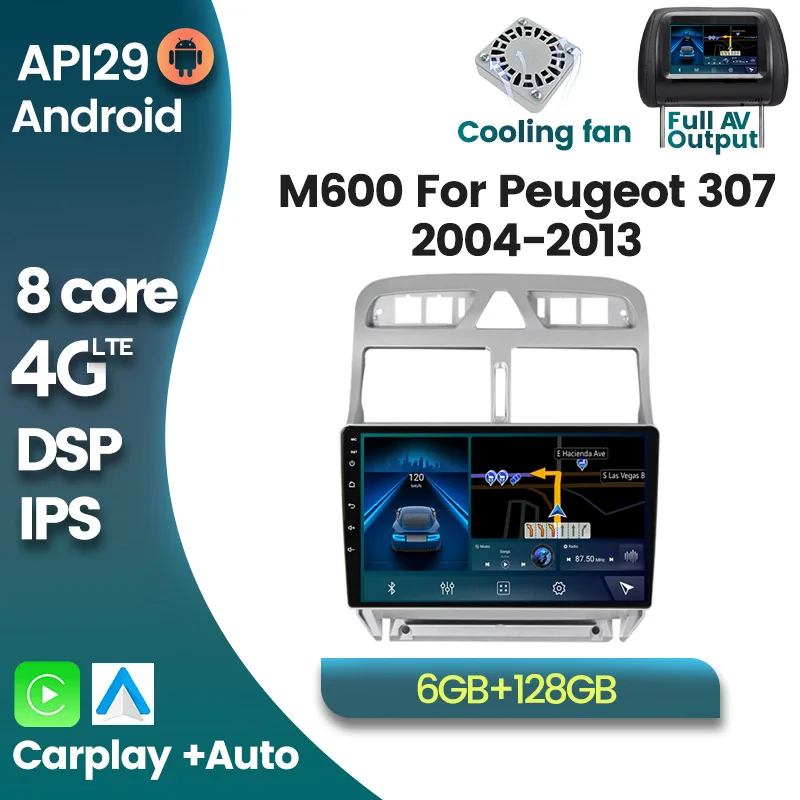 Автомобильный радиоприемник 6G + 128G Android 10,0, мультимедийная GPS-навигация для peugeot 307 2002-2013, встроенный вентилятор охлаждения carplay DSP, автомобиль...
Автомобильный радиоприемник 6G + 128G Android 10,0, мультимедийная GPS-навигация для peugeot 307 2002-2013, встроенный вентилятор охлаждения carplay DSP, автомобиль...
