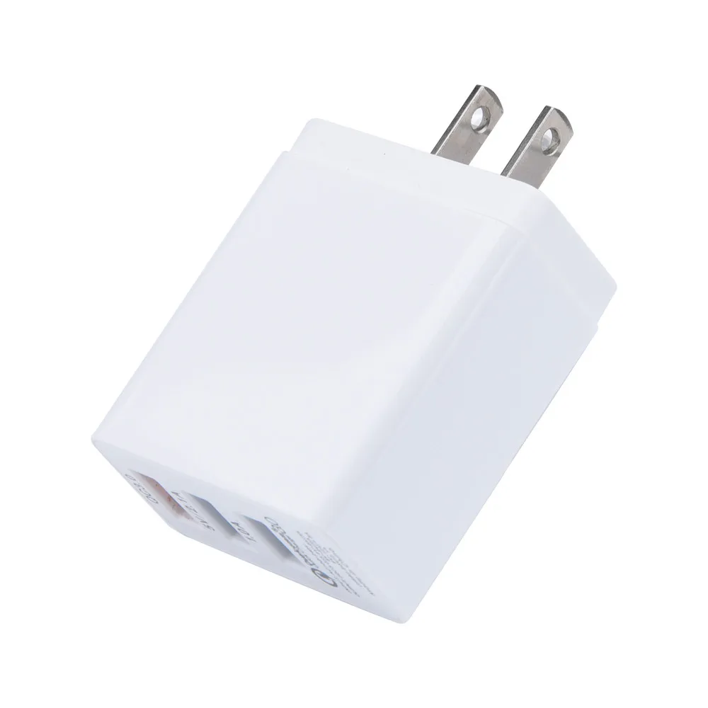 Ouhaobin USB зарядное устройство QC3.0 2.1A 3 порт для путешествий Штепсель зарядки iPhone Samsung
