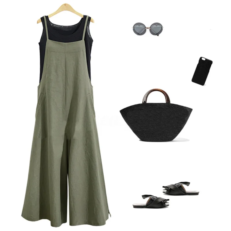 Prettyshe Vintage Long Jumpsuits Women Sexy Sleeveless Straps Overalls Summer Wide Leg Trousers Solid Romper Casual Playsuits
Prettyshe Vintage Long Jumpsuits Women Sexy Sleeveless Straps Overalls Summer Wide Leg Trousers Solid Romper Casual Playsuits