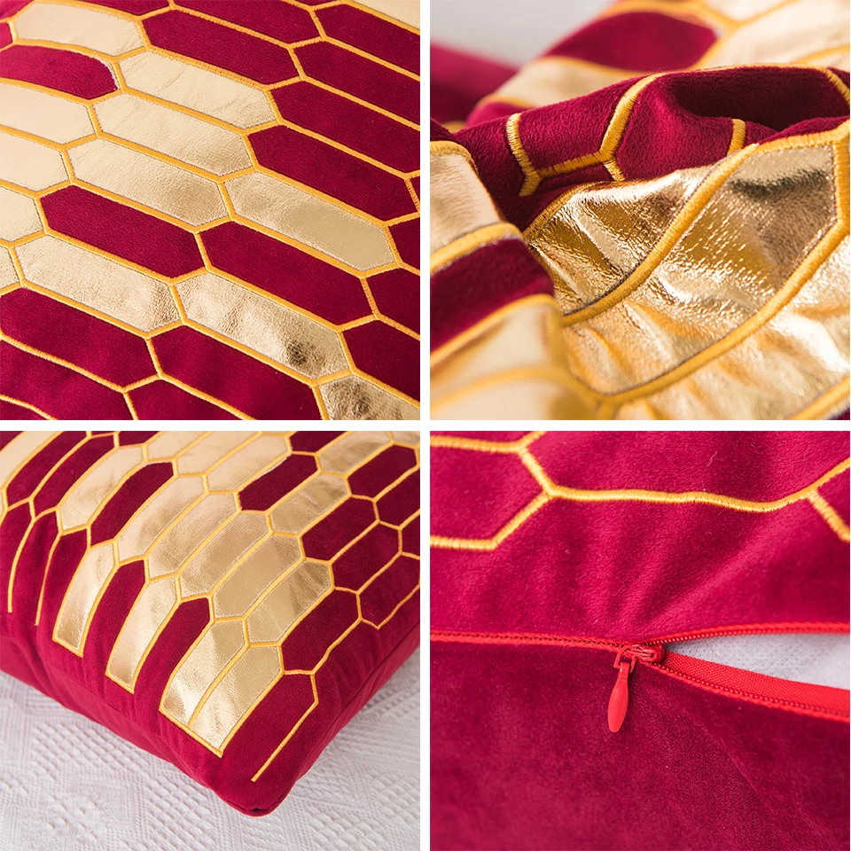 Geometric Embroidered Cushion Cover Home Decor Velvet Pillow Case Bronzing Decorative Pillows For Sofa Living Throw Pillow Cover
Geometric Embroidered Cushion Cover Home Decor Velvet Pillow Case Bronzing Decorative Pillows For Sofa Living Throw Pillow Cover