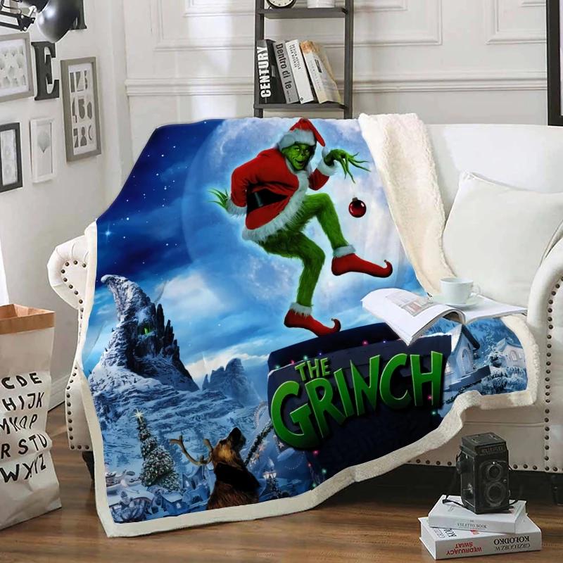 Grinch 3D Printed Fleece Blanket For Beds Thick Quilt Fashion Bedspread Sherpa Throw Blanket Adults Kids On The Sofa
Grinch 3D Printed Fleece Blanket For Beds Thick Quilt Fashion Bedspread Sherpa Throw Blanket Adults Kids On The Sofa