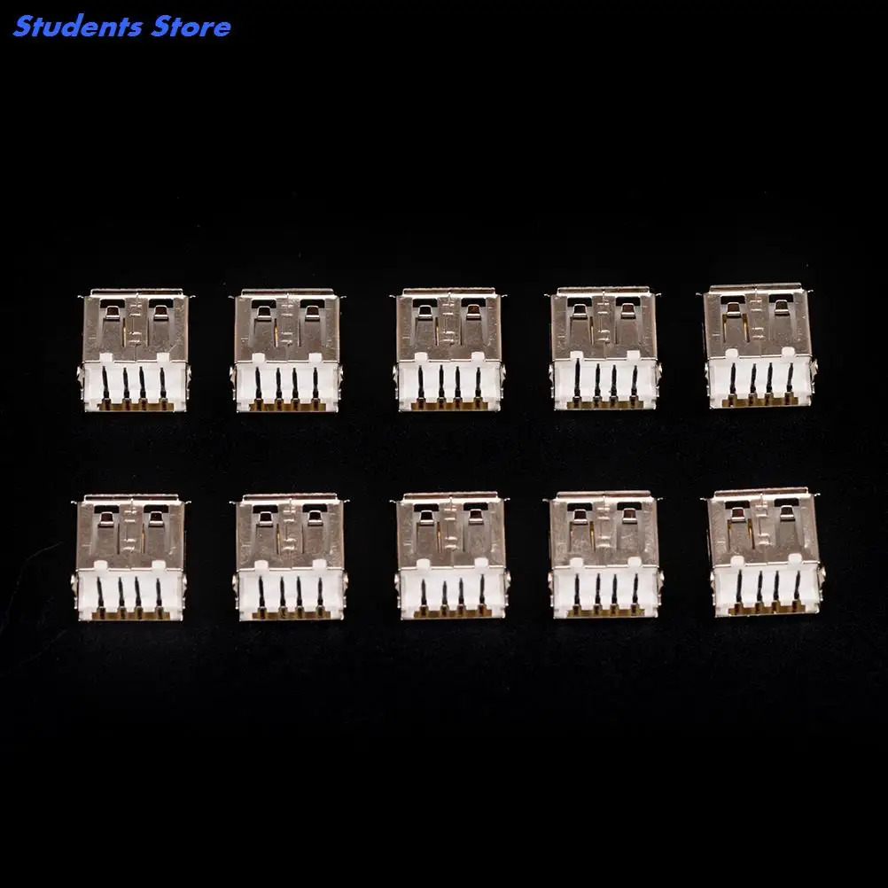 10 шт. USB гнездо типа A 4-контактный DIP правый угол разъем | Компьютеры и офис