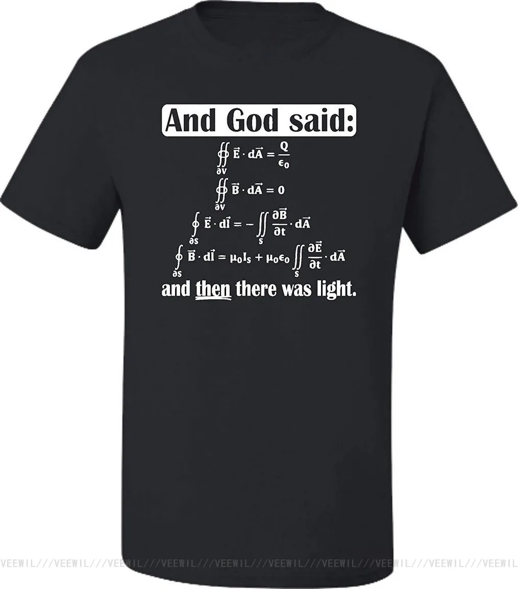 Футболка для мужчин и женщин с надписью «God Said Maxwell уравнения и тогда была светильник», Новая Модная хлопковая футболка
Футболка для мужчин и женщин с надписью «God Said Maxwell уравнения и тогда была светильник», Новая Модная хлопковая футболка