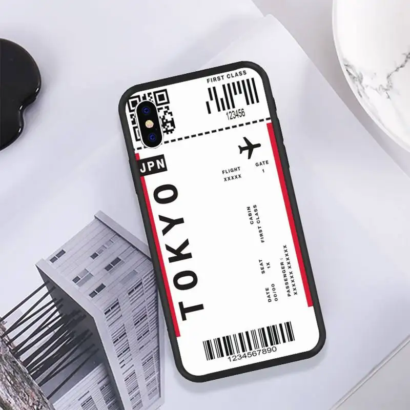 Airplane Ticket Phone Case For IPhone 11 12 Pro Max 6 6s 7 8 Plus XS XR 12mini SE 2020 Black Soft TPU Cover Silicone Coque
Airplane Ticket Phone Case For IPhone 11 12 Pro Max 6 6s 7 8 Plus XS XR 12mini SE 2020 Black Soft TPU Cover Silicone Coque