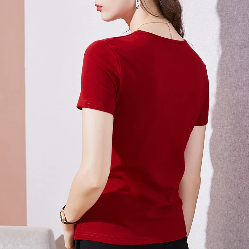 Ruffles Shirt New Arrivals 2021 Summer Short Sleeve Solid Color T-Shirt Elegant Slim Plus Size Cotton Tops Cloth Blusas
Ruffles Shirt New Arrivals 2021 Summer Short Sleeve Solid Color T-Shirt Elegant Slim Plus Size Cotton Tops Cloth Blusas