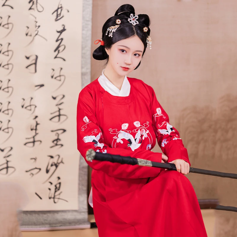Hanfu For Men And Women Tang Suit Round Collar Robe Embroidery Chinese Hanfu Clothes Students Festival Cosplay Costume BL3833
Hanfu For Men And Women Tang Suit Round Collar Robe Embroidery Chinese Hanfu Clothes Students Festival Cosplay Costume BL3833