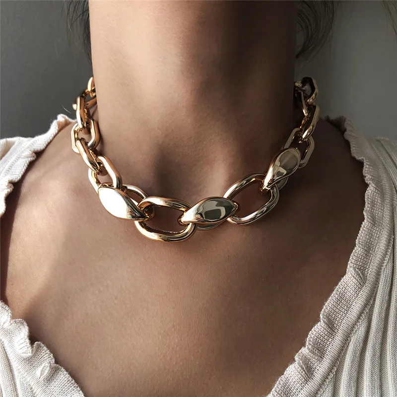 Vintage Multilayer Lock Chain Necklace Women Statement Boho Punk Big Chunky Thick Link Choker Goth Necklaces Jewelry
Vintage Multilayer Lock Chain Necklace Women Statement Boho Punk Big Chunky Thick Link Choker Goth Necklaces Jewelry
