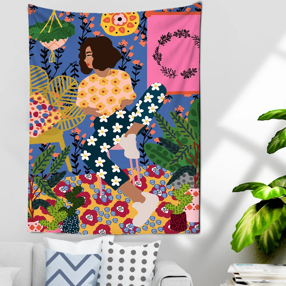 Illustration Abstract Minimalist Tapestry Vintage Girl Wall Hanging Art Canvas Painting Mandala Hand Wash Nordic Wall Cloth
Illustration Abstract Minimalist Tapestry Vintage Girl Wall Hanging Art Canvas Painting Mandala Hand Wash Nordic Wall Cloth