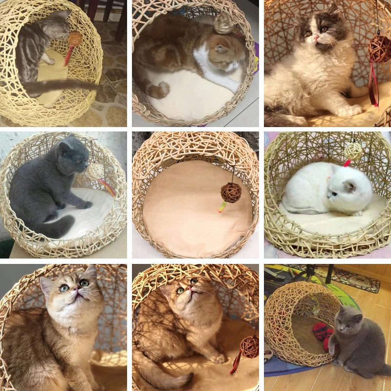 Four seasons universal cat nest semi-open large pet nest cat bed cat toy removable and washable summer rattan kennel
Four seasons universal cat nest semi-open large pet nest cat bed cat toy removable and washable summer rattan kennel