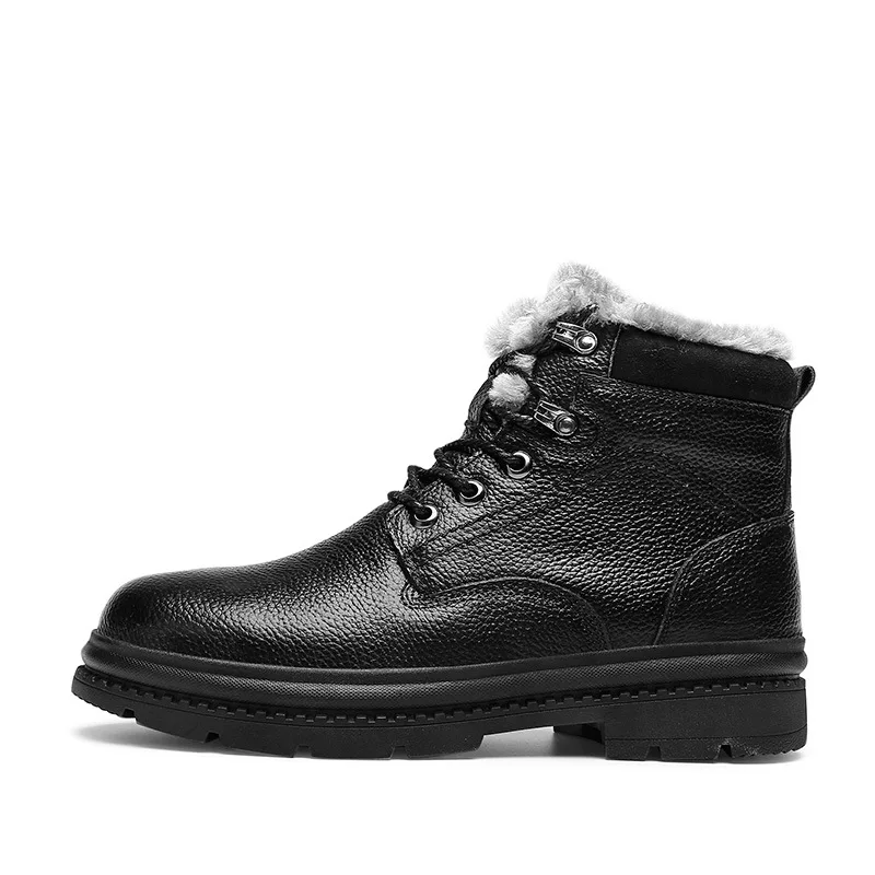 Snow Boots Winter Waterproof Ankle Botas for Male Outdoor Working Footwear High Quality 100% Genuine Leather Men Round Toe Plush
Snow Boots Winter Waterproof Ankle Botas for Male Outdoor Working Footwear High Quality 100% Genuine Leather Men Round Toe Plush