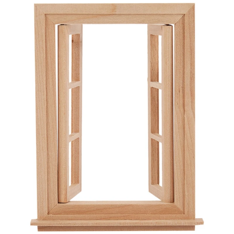 1:12 Dollhouse Miniature Double Window Wooden 6 Pane Frame and Glass Plate Doll House Diy Double Window Accessories for Doll Hou 
1:12 Dollhouse Miniature Double Window Wooden 6 Pane Frame and Glass Plate Doll House Diy Double Window Accessories for Doll Hou