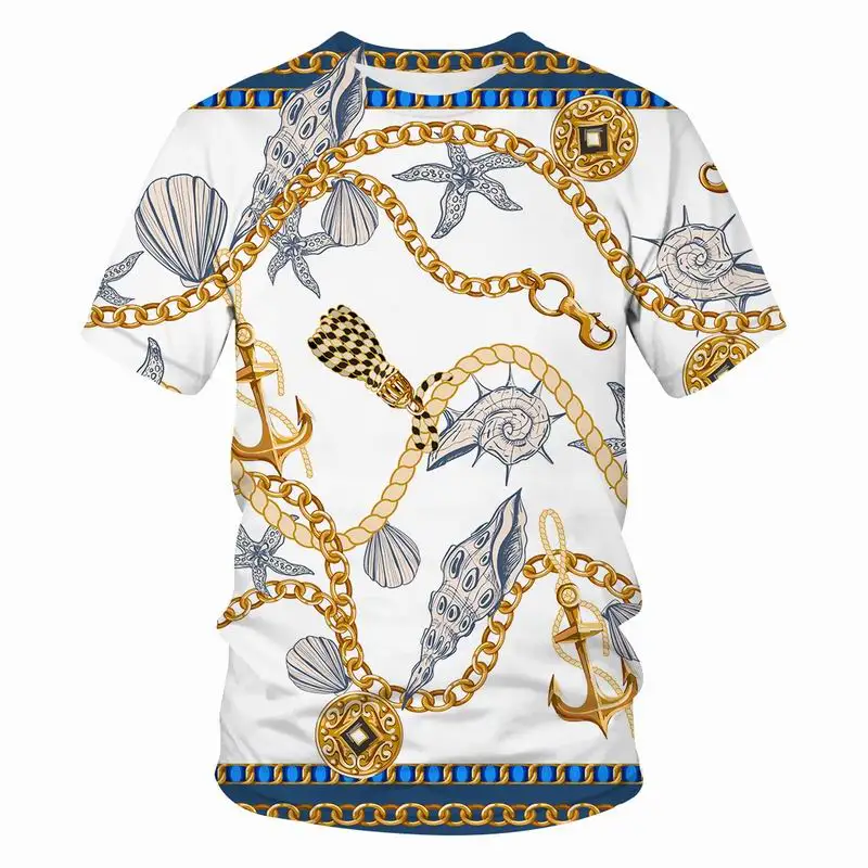 Novelty 3D Golden Chain Print Baroque Brand T-shirt 2019 Summer style short sleeve luxury Royal men clothes hip hop tops & tees
Novelty 3D Golden Chain Print Baroque Brand T-shirt 2019 Summer style short sleeve luxury Royal men clothes hip hop tops & tees