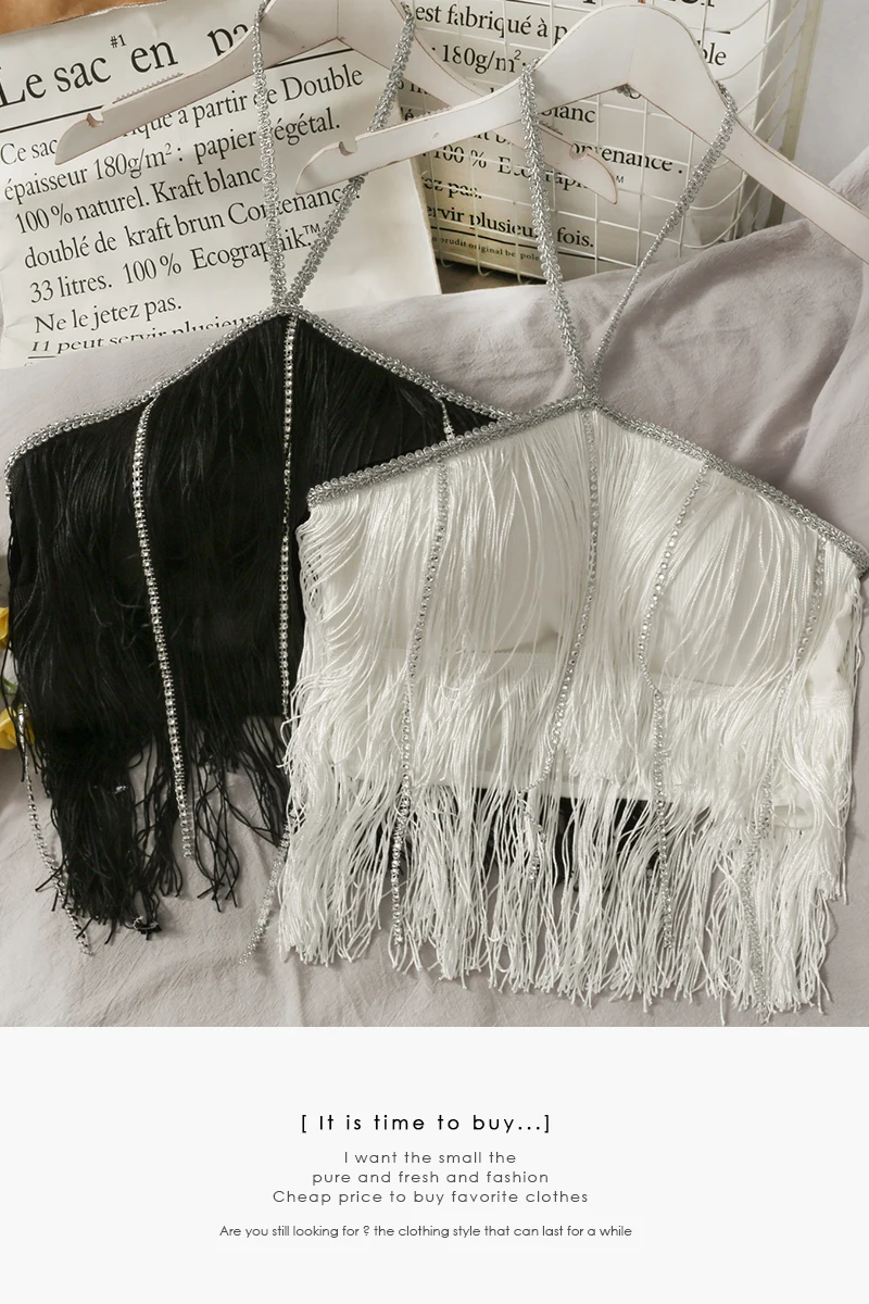 Niche design sense hanging neck tassel bottoming vest women spring 2021 western style wild beauty vest machine camisole
Niche design sense hanging neck tassel bottoming vest women spring 2021 western style wild beauty vest machine camisole