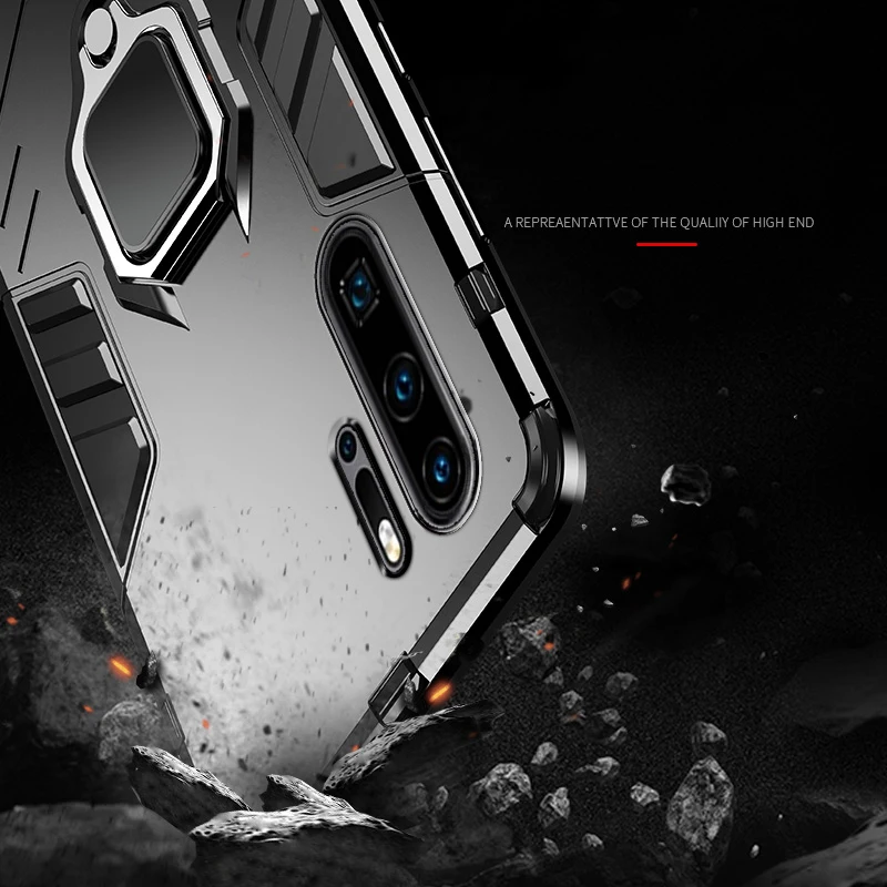Кольцо Броня чехол для huawei p30 pro Чехол силиконовый бампер телефона fundas подставка