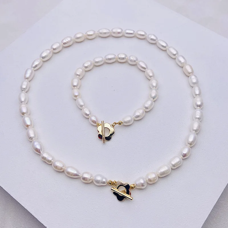 Natural pearl flower necklace female long clavicle chain fashion ladies temperament pearl bracelet 2020 new products
Natural pearl flower necklace female long clavicle chain fashion ladies temperament pearl bracelet 2020 new products