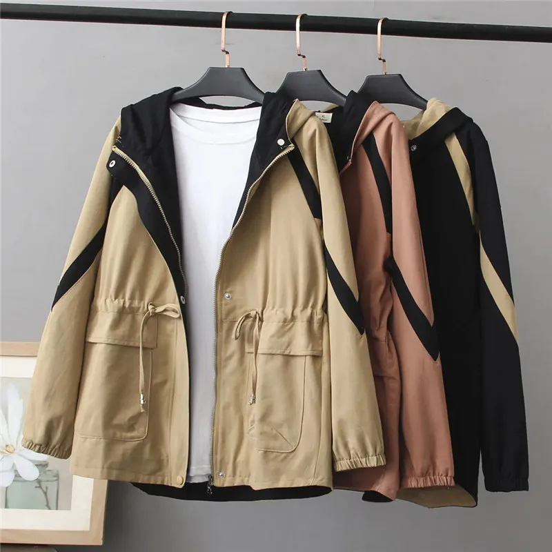 2021 Spring And Autumn New Women's Windbreaker Mid-Length Top Plus Size 4XL Loose Hooded Trench Coat Female Clothing L309
2021 Spring And Autumn New Women's Windbreaker Mid-Length Top Plus Size 4XL Loose Hooded Trench Coat Female Clothing L309
